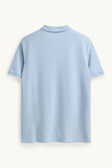 Hommes - Polo - regular fit - bleu clair