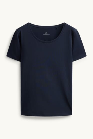Femmes - T-shirt - slim fit - bleu foncé