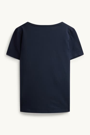 Femmes - T-shirt - slim fit - bleu foncé