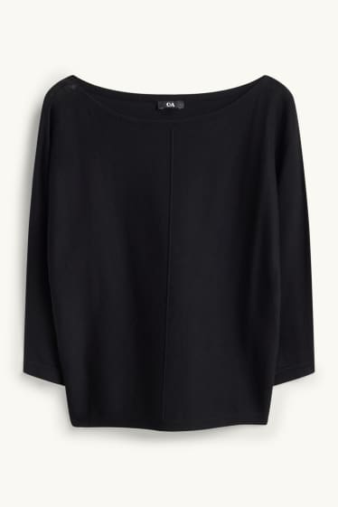 Damen - Feinstrick-Pullover - schwarz