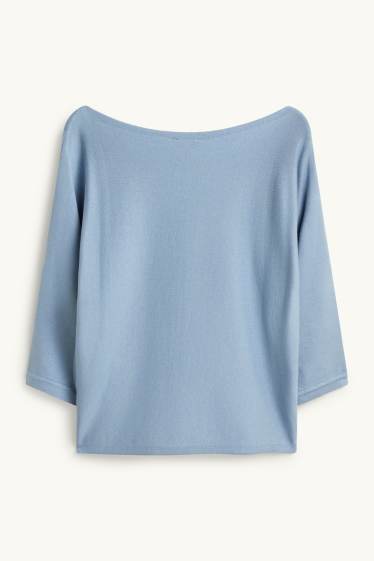 Femmes - Pull en maille fine - bleu clair