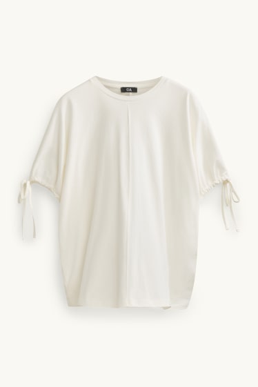 Damen - T-Shirt - Relaxed Fit - weiß
