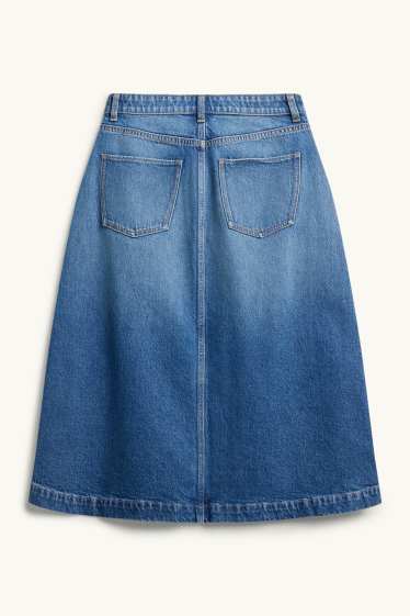 Women - Denim skirt - blue denim