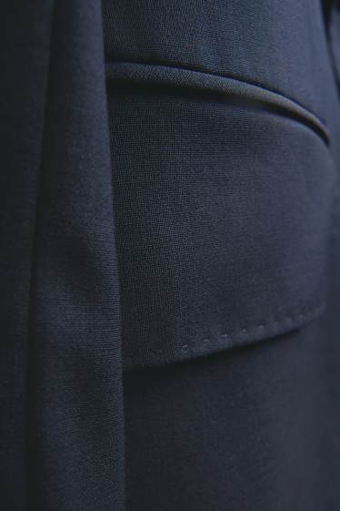 Bărbați - Sacou modular - regular fit - Flex - amestec de lână - LYCRA® - albastru închis