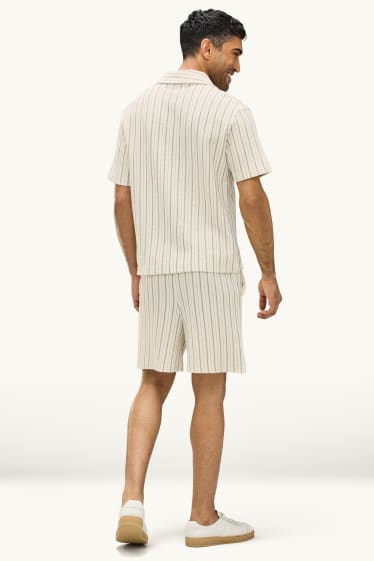 Heren - Shorts - crèmekleurig