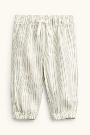Baby Buben - Erstlingsoutfit mit Leinen-Anteil - 2 teilig - grün