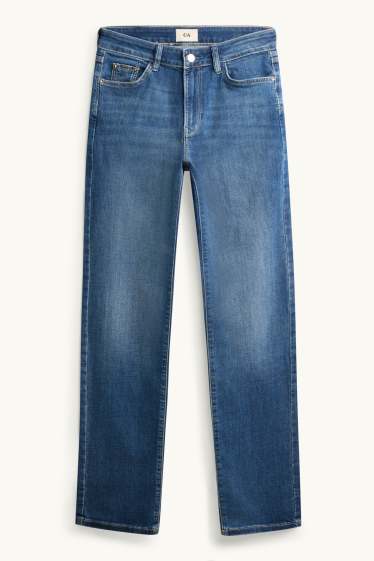 Dames - Straight jeans - mid waist - LYCRA® - jeansblauw