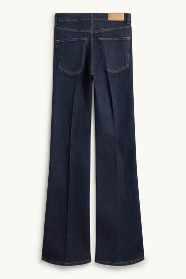 Damen - Flared Jeans - Mid Waist - LYCRA® - dunkeljeansblau