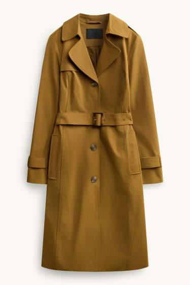 Damen - Trenchcoat - wasserabweisend - karamell