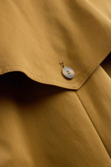 Damen - Trenchcoat - wasserabweisend - karamell