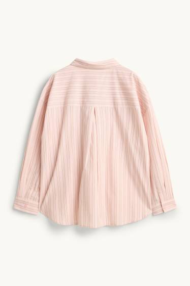 Femmes - Chemise-blouse - à rayures - rose