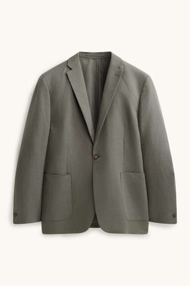 Bărbați - Sacou modular - regular fit - amestec de in - gri