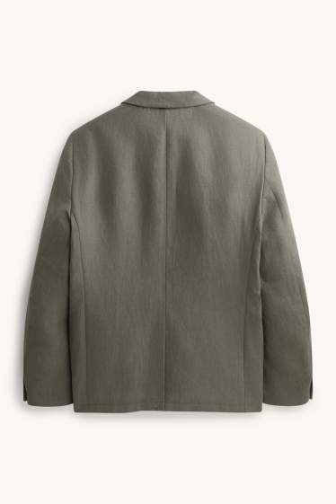 Bărbați - Sacou modular - regular fit - amestec de in - gri