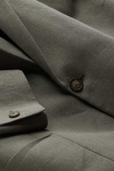 Bărbați - Sacou modular - regular fit - amestec de in - gri
