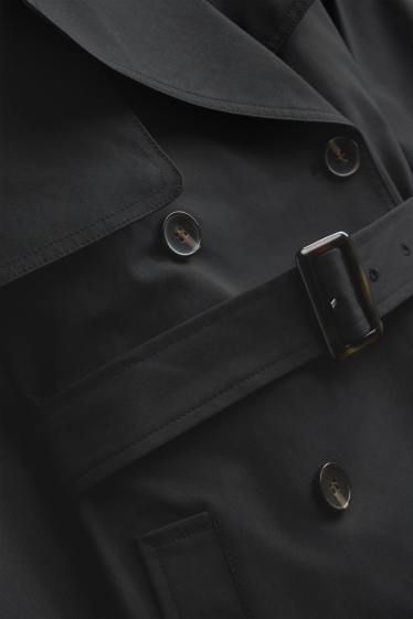 Femmes - Trenchcoat - finition déperlante - noir
