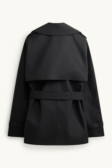 Femmes - Trenchcoat - finition déperlante - noir