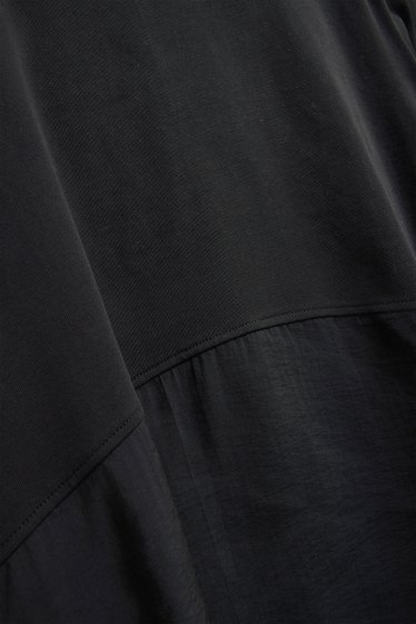 Damen - T-Shirt - Relaxed Fit - schwarz