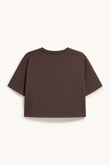 Damen - T-Shirt - Relaxed Fit - braun