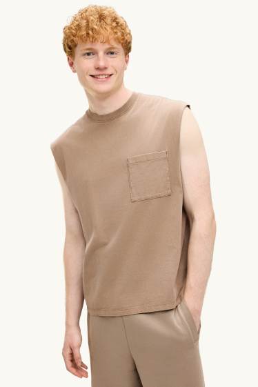 Hombre - Camiseta sin mangas - marrón