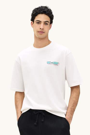 Hombre - Camiseta - relaxed fit - Tom y Jerry - blanco