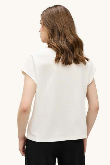 Donna - T-shirt - regular fit - bianco