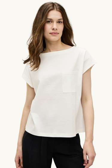 Donna - T-shirt - regular fit - bianco