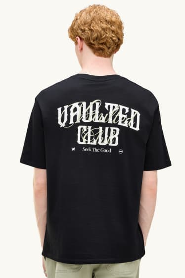 Herren - T-Shirt - Relaxed Fit - schwarz