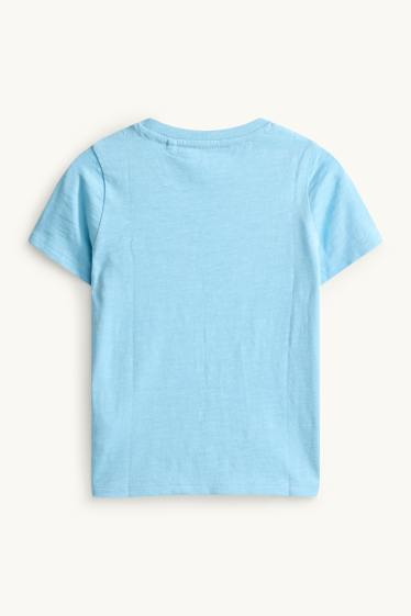Enfants garçons - Lion et tracteurs - T-shirt - bleu