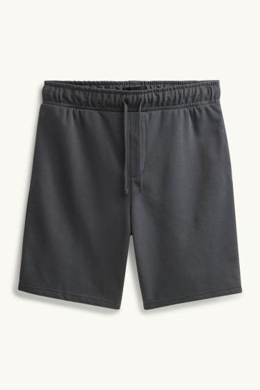 Bărbați - Pantaloni scurți de trening - gri închis