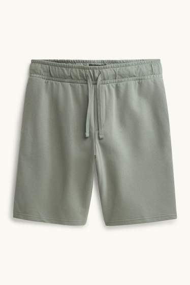 Uomo - Shorts di felpa - verde chiaro