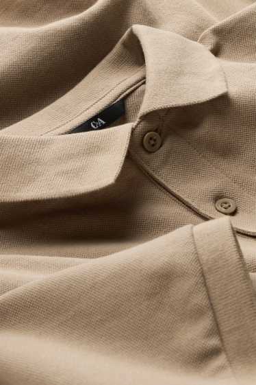 Heren - Poloshirt - regular fit - lichtbruin