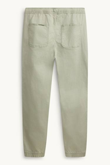 Pánské - Kalhoty chino - tapered fit - zelená