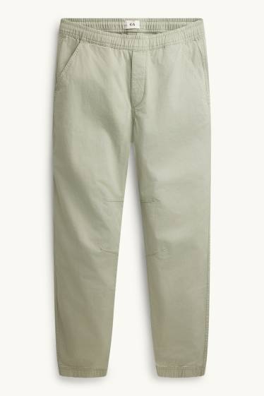 Pánské - Kalhoty chino - tapered fit - zelená