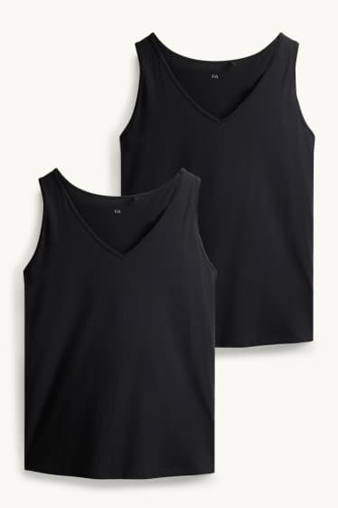 Damen - Multipack 2er - Top - schwarz