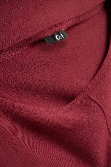 Damen - Feinstrick-Pullover - bordeaux