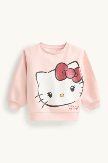 Copii - Fete - Hello Kitty - set - bluză de molton și fustă de blugi - 2 piese - roz
