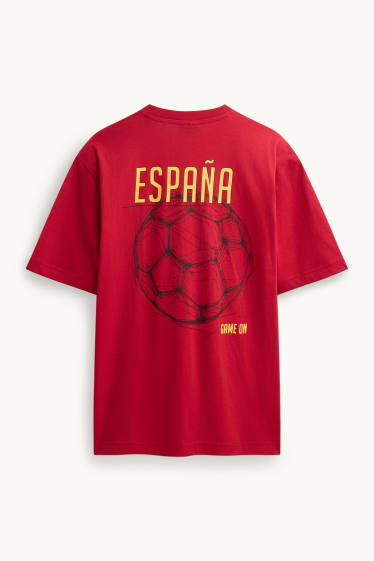Heren - T-shirt - rood
