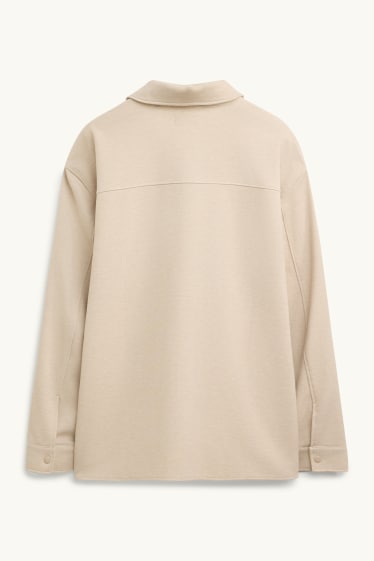 Men - Shirt - relaxed fit - kent collar - beige
