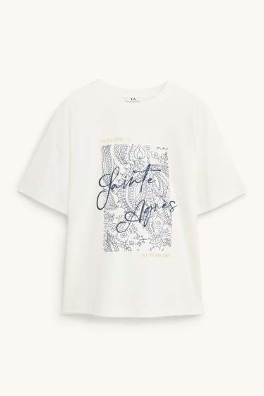 Dames - T-shirt - regular fit - wit