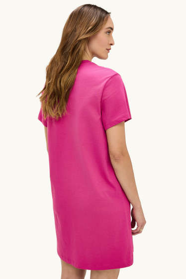 Damen - T-Shirt-Kleid - rosa