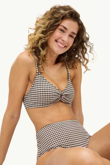 Damen - Bikini-Hose - High Waist - LYCRA® XTRA LIFE™ - braun