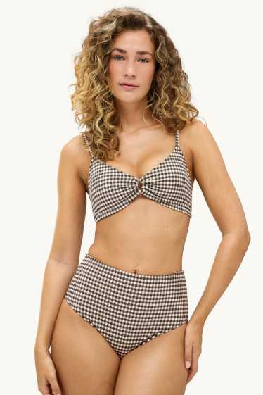Damen - Bikini-Hose - High Waist - LYCRA® XTRA LIFE™ - braun