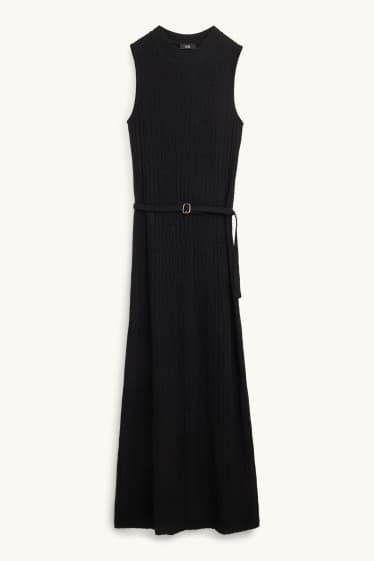 Femei - Rochie cu curea - straight fit - negru