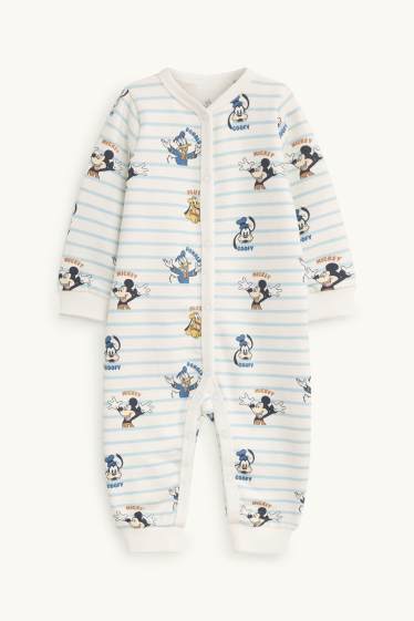 Baby: jongens - Disney - babypyjama - gestreept - wit