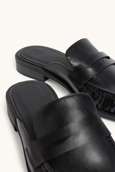 Women - Sandals - faux leather - black