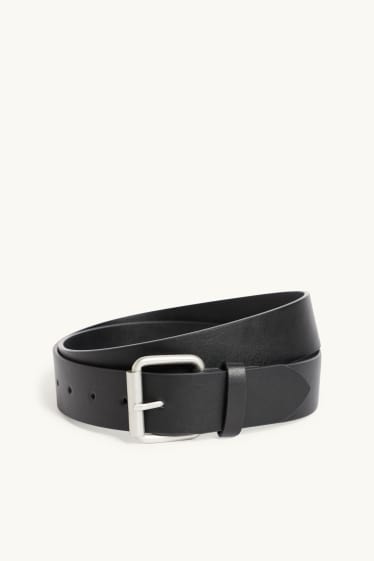 Uomo - Cintura - similpelle - nero
