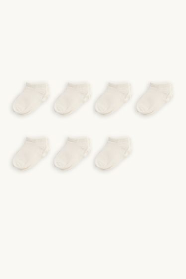 Neonate - Confezione da 7 - calzini corti - bianco