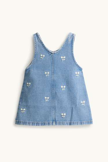 Miminka - dívky - Květiny - outfit pro miminka - 2dílný - džíny - modré