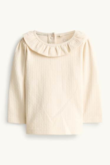 Miminka - dívky - Květiny - outfit pro miminka - 2dílný - džíny - modré