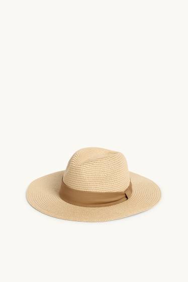 Women - Straw hat - beige